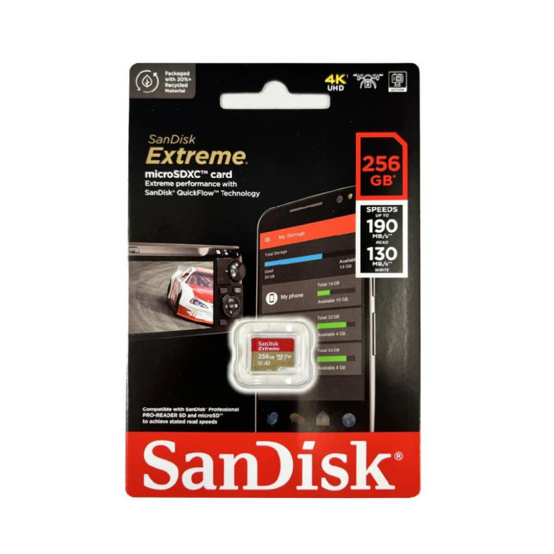 SanDisk Extreme micro SDXC UHS-I CARD - 256GB
